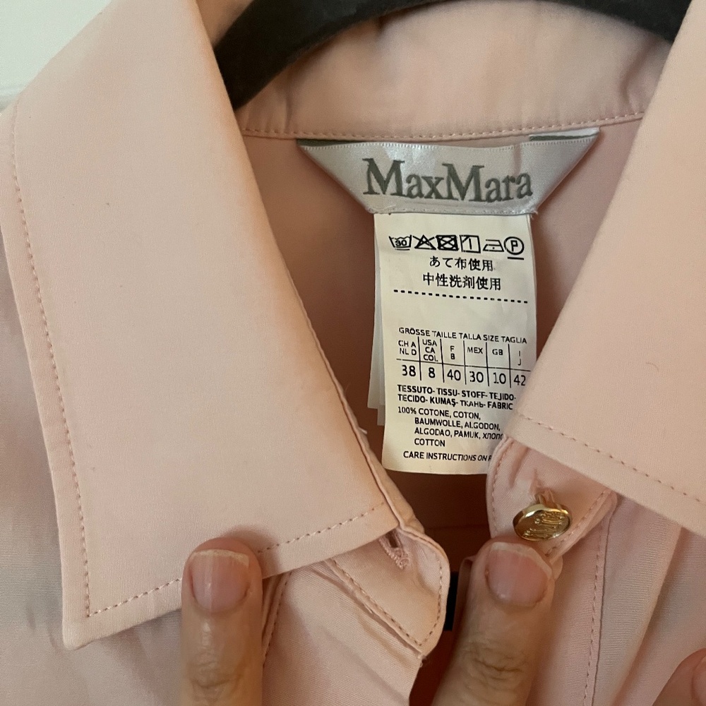MaxMara Pale Pink Women's Dress Shirt - Picture 4 of 5